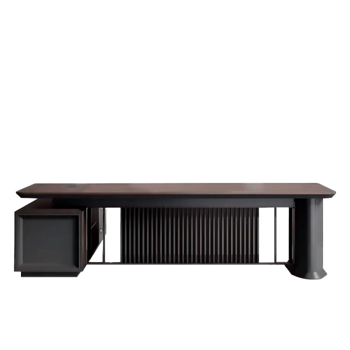 Richard 78-126" Black L-shaped Executive Desk | AF Legend Hera JY-SYA01