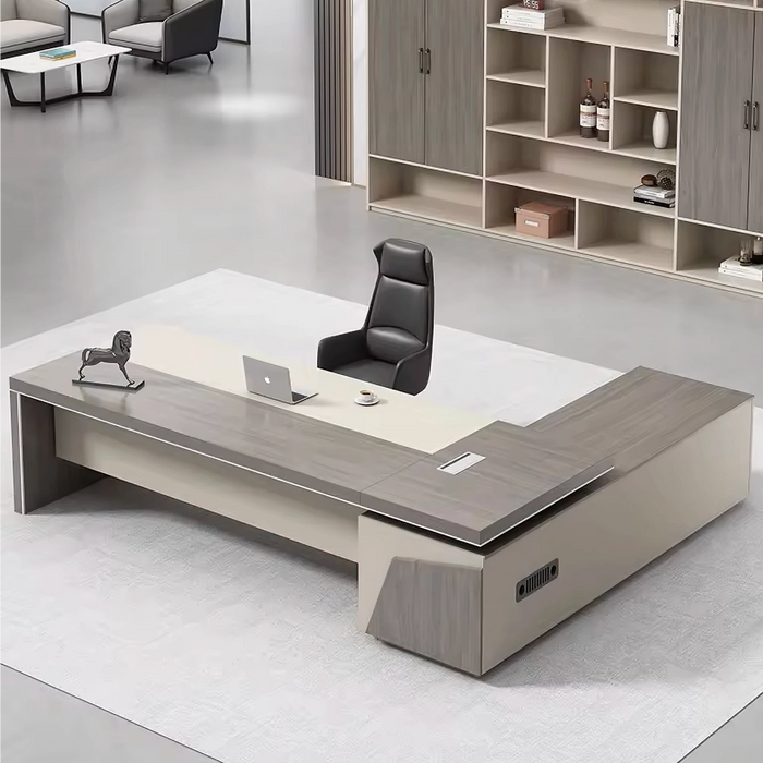 Altair 87-118 Beige L-shaped Executive Desk | AF SL-LBZ-17