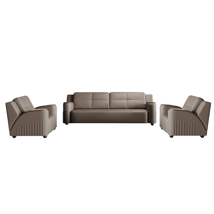 Terra 43-83" Brown Microfiber Leather Lounge Seating Sofas | AF ZT-Z485008