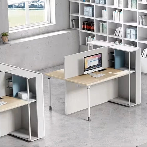 Arcadia Professional White Oak Gold Commercial Staff Office Workplace Workstation Desks Suitable for Offices