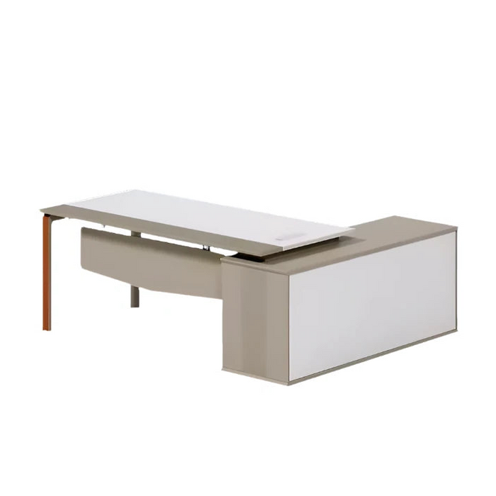 West 63-87" Beige L-shaped Executive Desk | AF Legend Aphrodite JY-XTA01-2