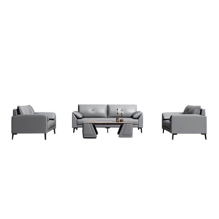 Tessa 43-83" Gray PU Leather Lounge Seating Sofas | AF [ZT] JY-L-8869