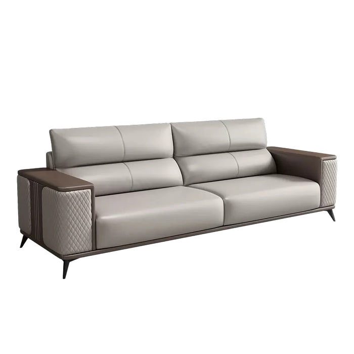 Oliver 43-83" Gray/Black PU/Genuine Leather Lounge Seating Sofas | AF [ZT] LY-XR2