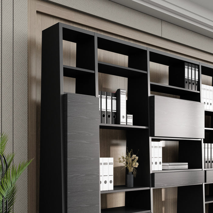 Winona 90-129" Open Display Wall Shelving Unit | AF Essence Tribeca  WX-NS2802