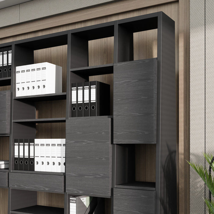 Winona 90-129" Open Display Wall Shelving Unit | AF Essence Tribeca  WX-NS2802