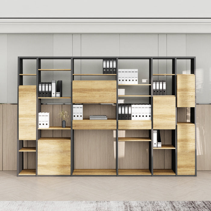 Winona 90-129" Open Display Wall Shelving Unit | AF Essence Tribeca  WX-NS2802