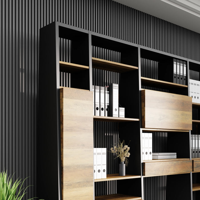 Winona 90-129" Open Display Wall Shelving Unit | AF Essence Tribeca  WX-NS2802