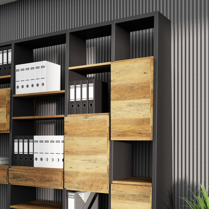 Winona 90-129" Open Display Wall Shelving Unit | AF Essence Tribeca  WX-NS2802