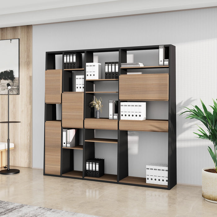 Winona 90-129" Open Display Wall Shelving Unit | AF Essence Tribeca  WX-NS2802