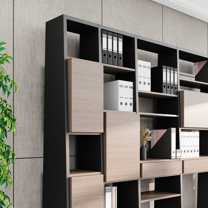 Winona 90-129" Open Display Wall Shelving Unit | AF Essence Tribeca  WX-NS2802