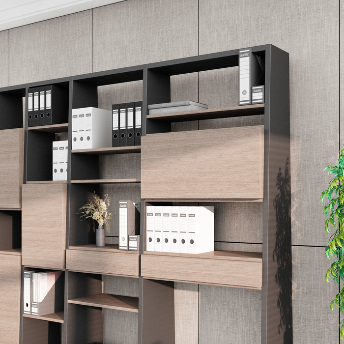 Winona 90-129" Open Display Wall Shelving Unit | AF Essence Tribeca  WX-NS2802