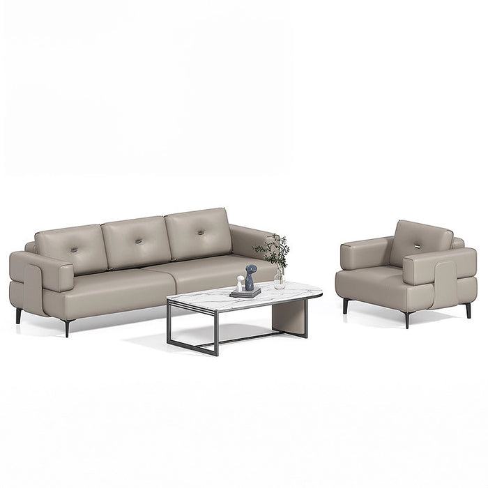 Arcadia Sand Modern Beige Upholstery Commercial and Residential Lounge and Waiting Room Chair Sofa Seating for Front Desks and Lobbies