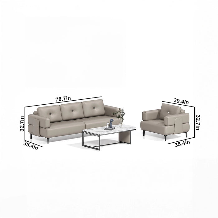 Arcadia Sand Modern Beige Upholstery Commercial and Residential Lounge and Waiting Room Chair Sofa Seating for Front Desks and Lobbies