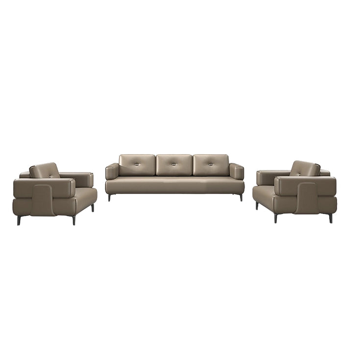 Arcadia Sand Modern Beige Upholstery Commercial and Residential Lounge and Waiting Room Chair Sofa Seating for Front Desks and Lobbies