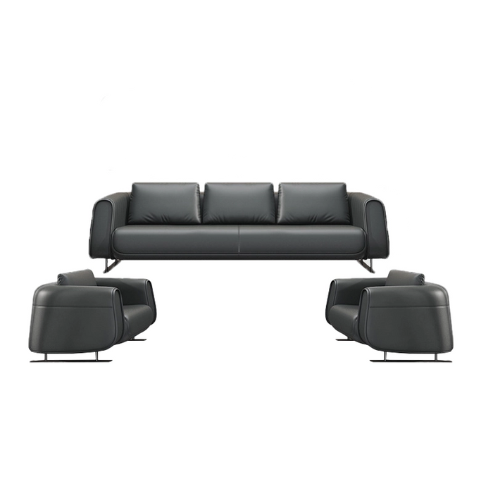 Arcadia Midnight High-end Black Upholstery Commercial and Residential Lounge and Waiting Room Chair Sofa Seating for Front Desks and Lobbies