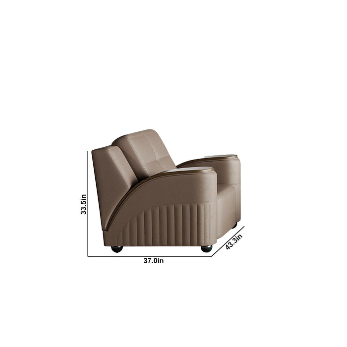 Arcadia Terracotta Modern Brown Upholstery Commercial and Residential Lounge and Waiting Room Chair Sofa Seating for Front Desks and Lobbies