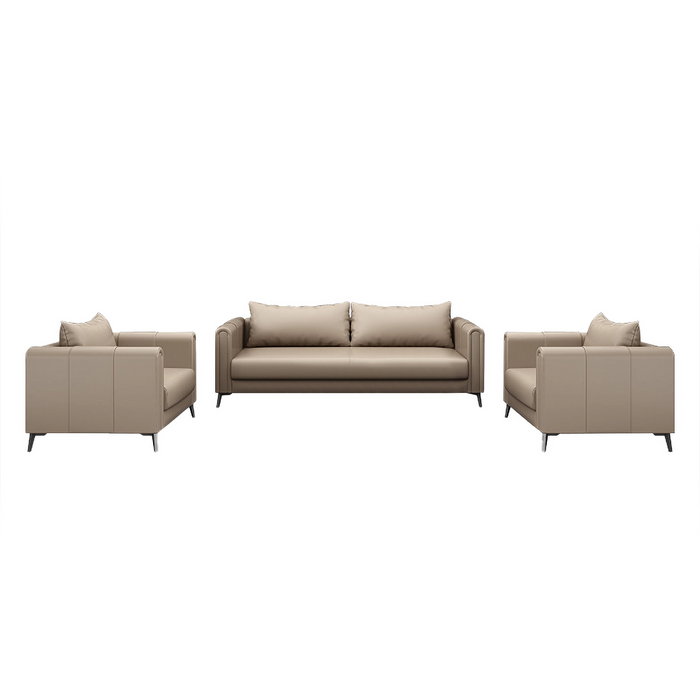 Arcadia Almond Modern Brown Upholstery Commercial and Residential Lounge and Waiting Room Chair Sofa Seating for Front Desks and Lobbies