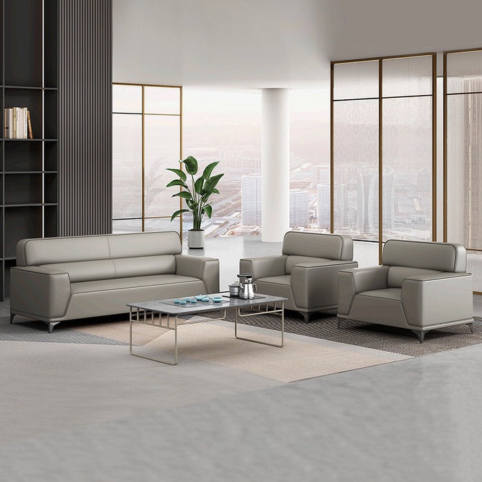 Arcadia Alabaster High-end White Upholstery Commercial and Residential Lounge and Waiting Room Chair Sofa Seating for Front Desks and Lobbies