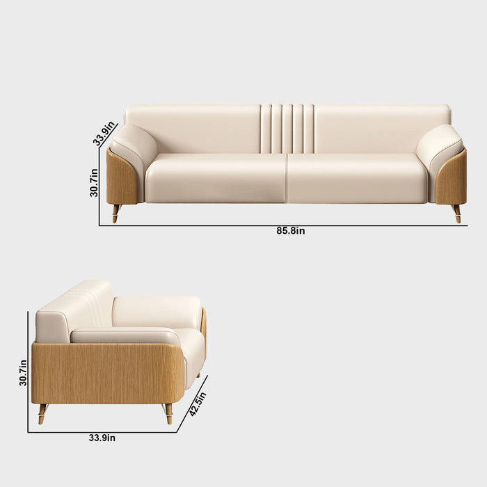 Arcadia Pearl Modern White Upholstery Commercial and Residential Lounge and Waiting Room Chair Sofa Seating for Front Desks and Lobbies