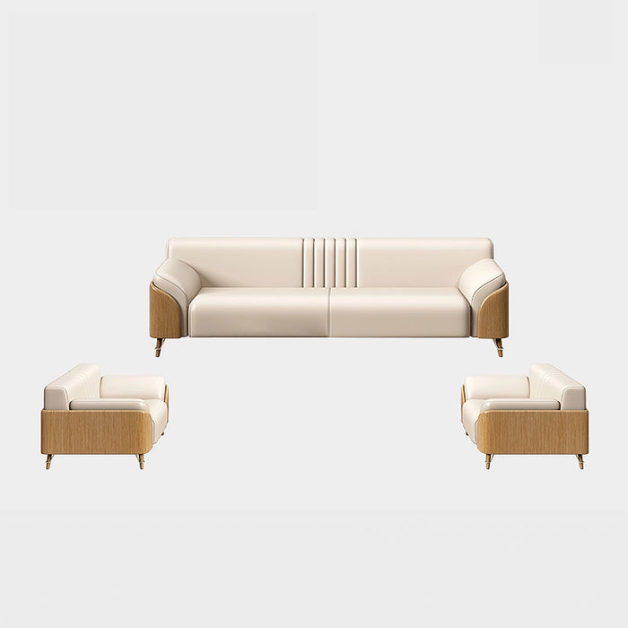 Arcadia Pearl Modern White Upholstery Commercial and Residential Lounge and Waiting Room Chair Sofa Seating for Front Desks and Lobbies