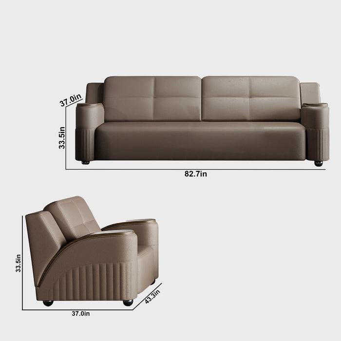 Arcadia Terracotta Modern Brown Upholstery Commercial and Residential Lounge and Waiting Room Chair Sofa Seating for Front Desks and Lobbies