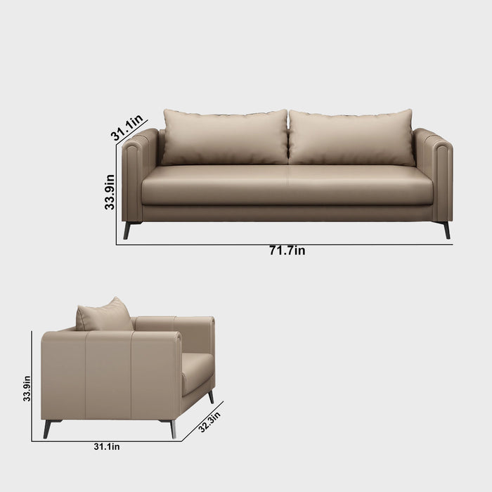 Arcadia Almond Modern Brown Upholstery Commercial and Residential Lounge and Waiting Room Chair Sofa Seating for Front Desks and Lobbies