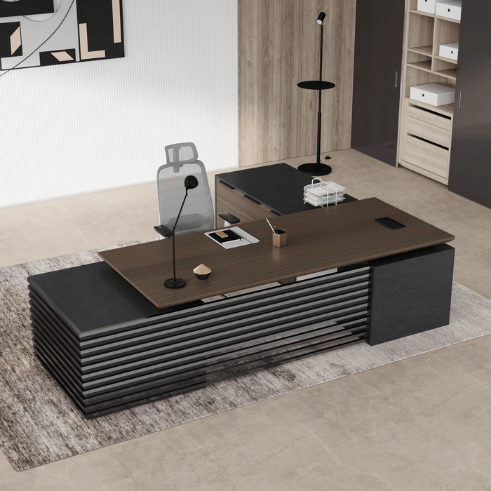 Escritorio ejecutivo ajustable en forma de L de 71 a 95" de Anderson | AF Essence Tribeca WX-N2801-LIFT