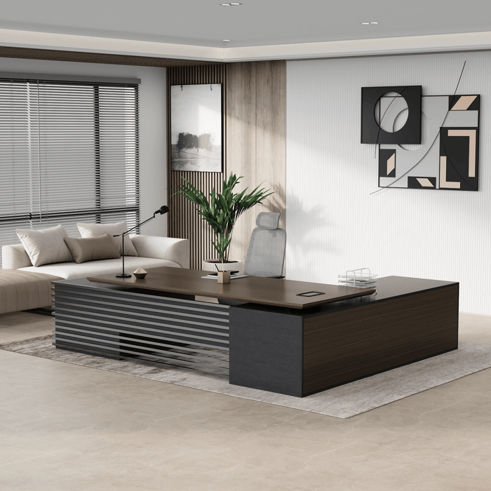 Escritorio ejecutivo ajustable en forma de L de 71 a 95" de Anderson | AF Essence Tribeca WX-N2801-LIFT