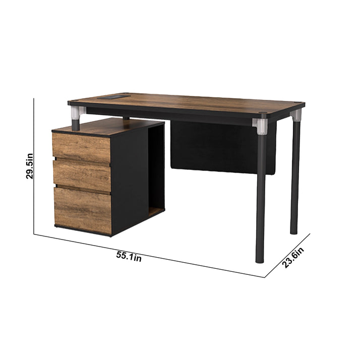 Arcadia Professional Onyx Wood Commercial Staff Office Workplace Single-Seat Workstation Desks Suitable for Offices