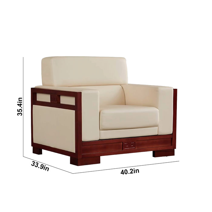 Ridge 40" White Cotton Fiber Lounge Seating Sofas | AF [ZT] JY-RS4