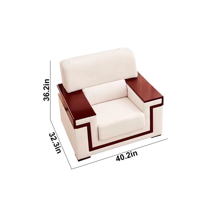 Zane 40" White Cotton Fiber Lounge Seating Sofas | AF [ZT] JY-RS2