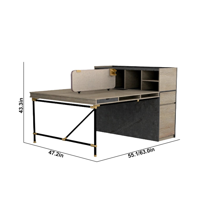 Arcadia Professional Dynasty Blend Commercial Staff Office Workplace Two-Seat Workstation Desks Suitable for Offices