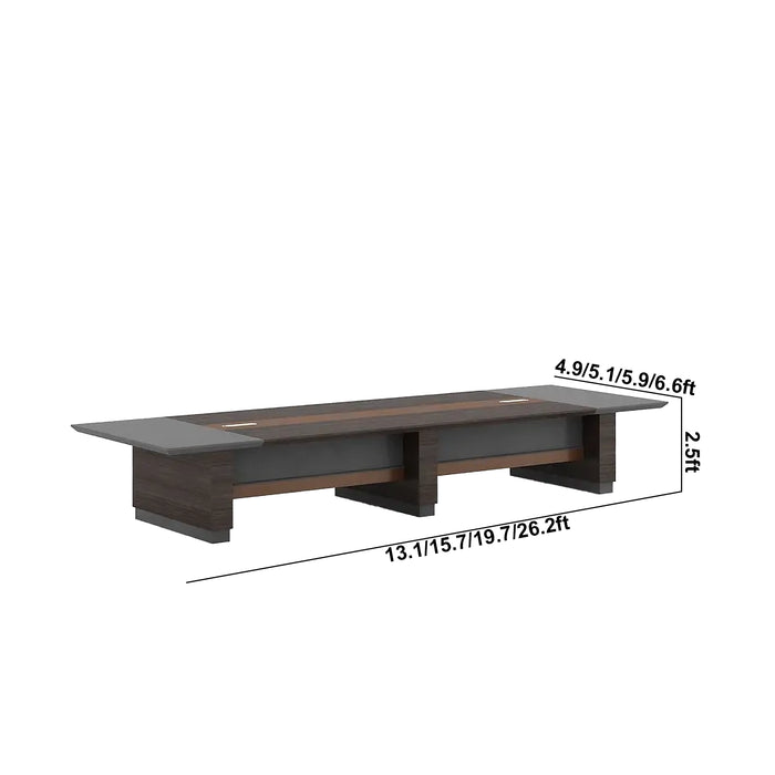 Arcadia High-end High Quality 13 to 26ft Ashwood Mocha Conference Table for Meeting Rooms and Boardrooms