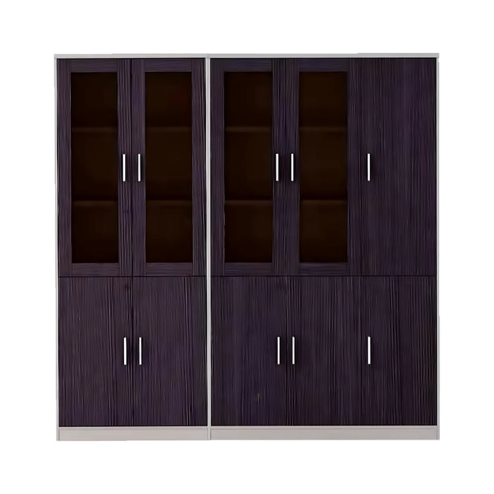 Arcadia Modern Dark Blue Home Office Residential and Commercial Shelving Wall Unit Library Wall Set | 4 Levels, 28 Compartments. 10 Drawers