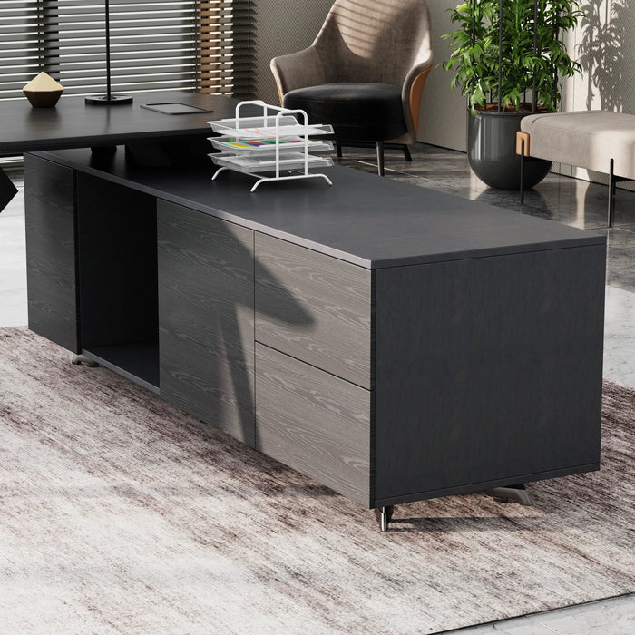 Genesis 71-79" L-shaped Executive Desk | AF Essence Tribeca WX-NW001