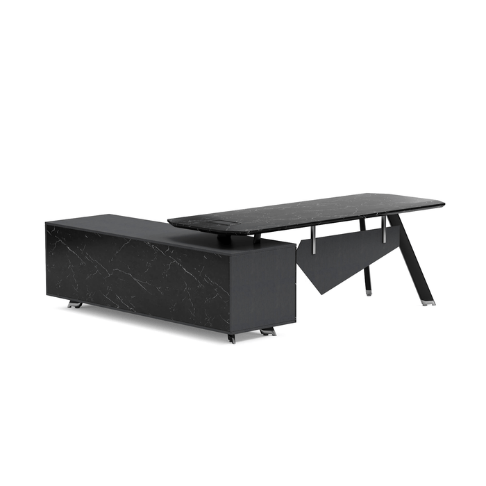 Genesis 71-79" L-shaped Executive Desk | AF Essence Tribeca WX-NW001