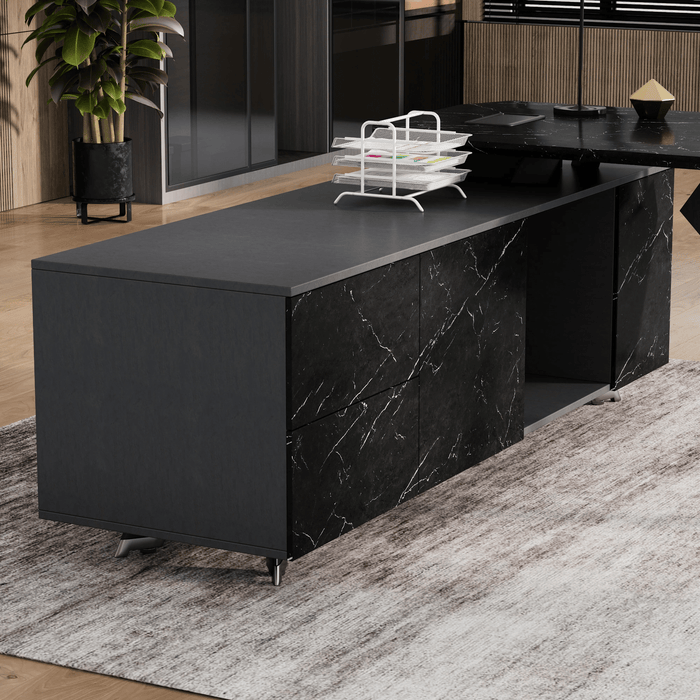 Genesis 71-79" L-shaped Executive Desk | AF Essence Tribeca WX-NW001