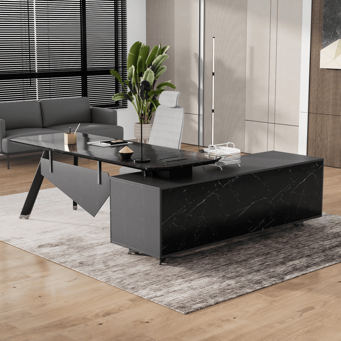 Genesis 71-79" L-shaped Executive Desk | AF Essence Tribeca WX-NW001