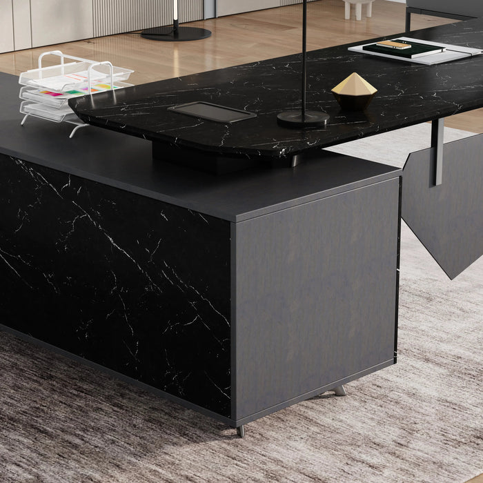 Genesis 71-79" L-shaped Executive Desk | AF Essence Tribeca WX-NW001