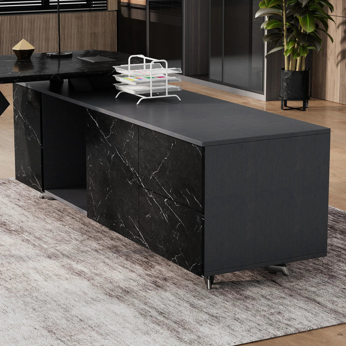 Genesis 71-79" L-shaped Executive Desk | AF Essence Tribeca WX-NW001