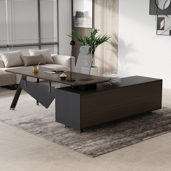 Genesis 71-79" L-shaped Executive Desk | AF Essence Tribeca WX-NW001