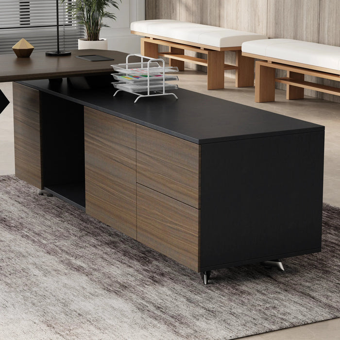 Genesis 71-79" L-shaped Executive Desk | AF Essence Tribeca WX-NW001