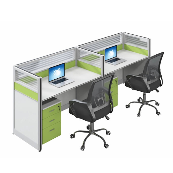 Arcadia Professional White and Green Classic Commercial Staff Office Workplace Workstation Desks and Sets Suitable for Offices