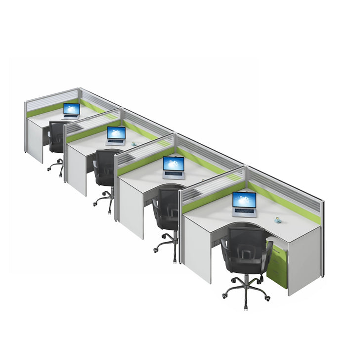 Arcadia Professional Green and Gray Cubicle Commercial Staff Office Workplace Workstation Desks and Sets Suitable for Offices