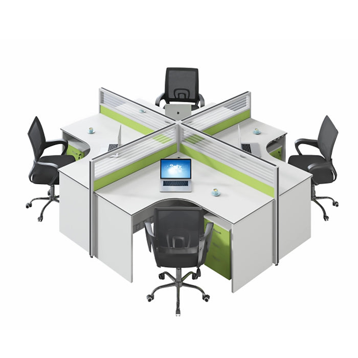 Arcadia Profesional Cubículo Verde y Gris Personal Comercial Oficina Lugar de Trabajo Escritorios y Conjuntos Adecuados para Oficinas 