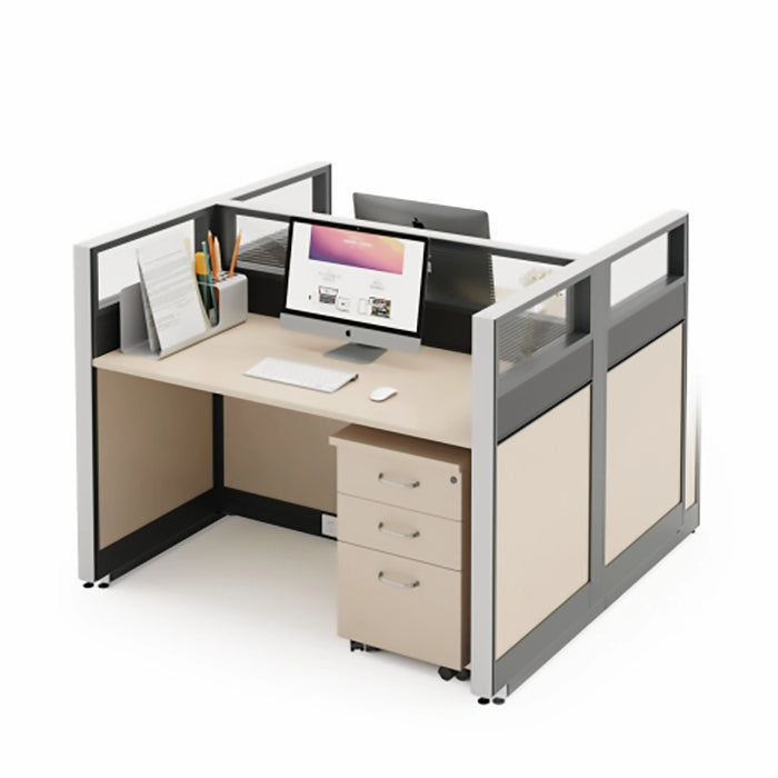 Arcadia Professional Beige and Gray Classic Commercial Staff Office Workplace Workstation Desks and Sets Suitable for Offices