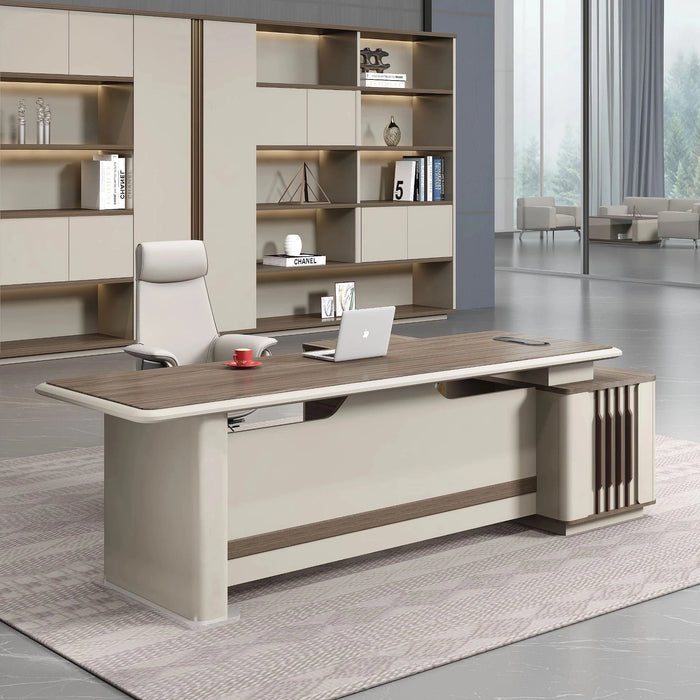 Raze 71-102" Beige L-shaped Executive Desk | AF LY-ZY-B24A