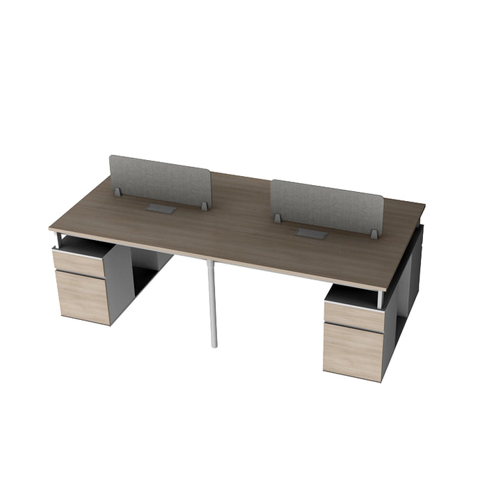 Arcadia Professional White Teak Luxe Commercial Staff Office Workplace Workstation Desks Suitable for Offices