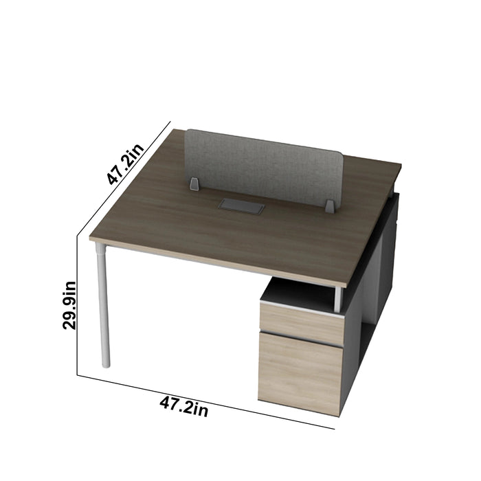 Arcadia Professional White Teak Luxe Commercial Staff Office Workplace Workstation Desks Suitable for Offices