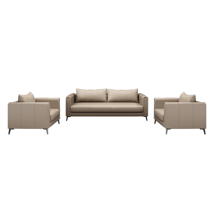 Brooke 32-72" Beige PU Leather Lounge Seating Sofas| AF [ZT] JY-L-8853